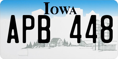 IA license plate APB448