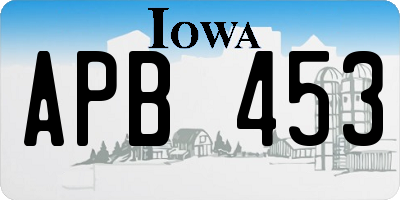 IA license plate APB453