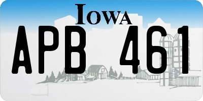 IA license plate APB461