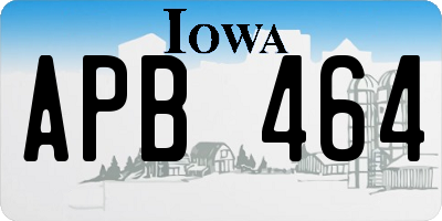 IA license plate APB464