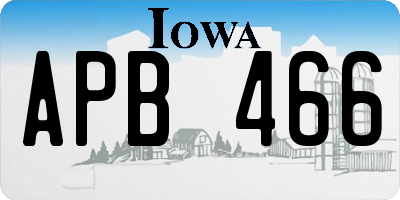 IA license plate APB466