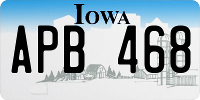 IA license plate APB468