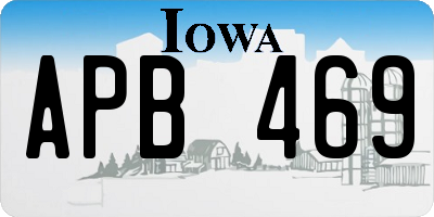 IA license plate APB469