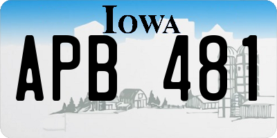 IA license plate APB481