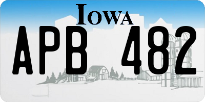 IA license plate APB482