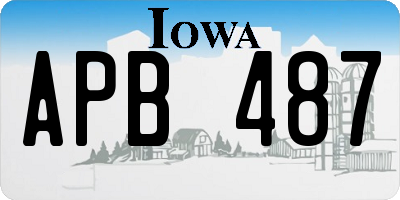 IA license plate APB487