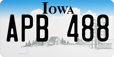 IA license plate APB488