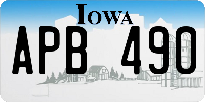 IA license plate APB490
