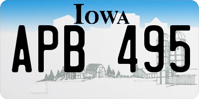 IA license plate APB495