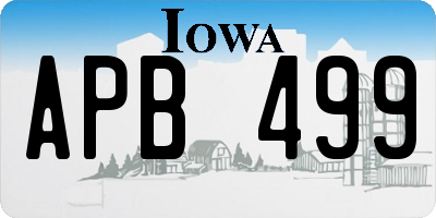 IA license plate APB499