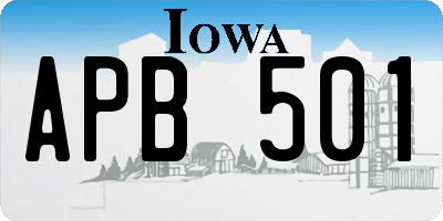 IA license plate APB501