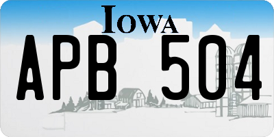 IA license plate APB504