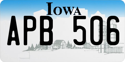 IA license plate APB506