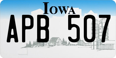 IA license plate APB507