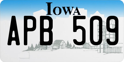 IA license plate APB509