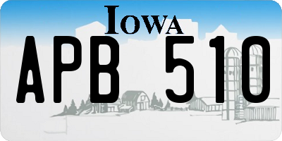 IA license plate APB510