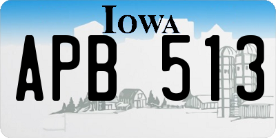 IA license plate APB513