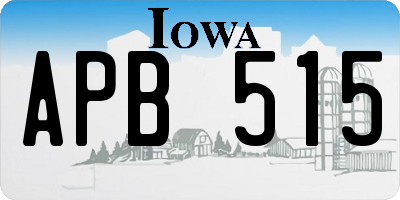 IA license plate APB515