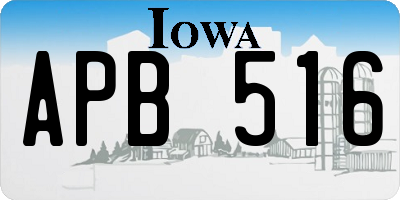 IA license plate APB516