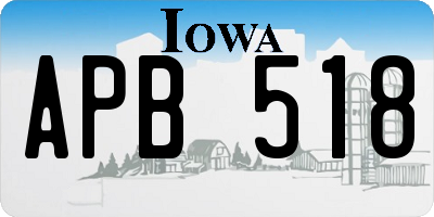 IA license plate APB518