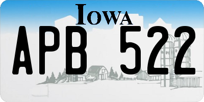 IA license plate APB522