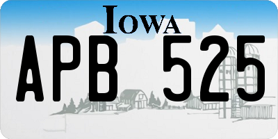 IA license plate APB525