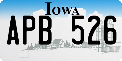 IA license plate APB526