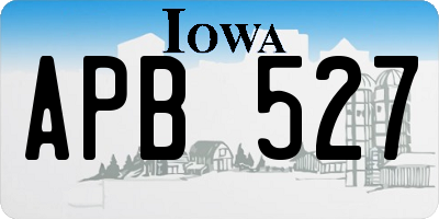 IA license plate APB527