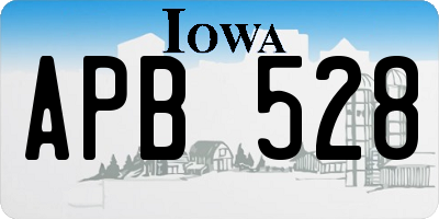 IA license plate APB528