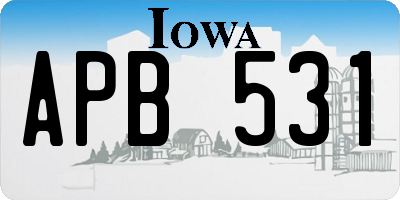 IA license plate APB531