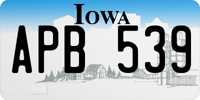 IA license plate APB539