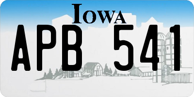IA license plate APB541
