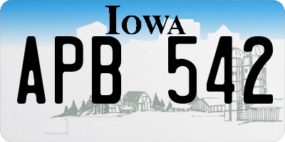IA license plate APB542