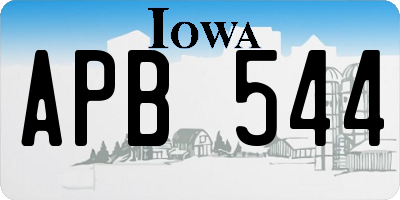 IA license plate APB544