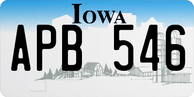IA license plate APB546