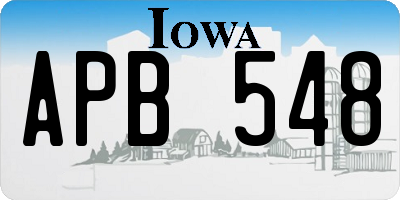 IA license plate APB548