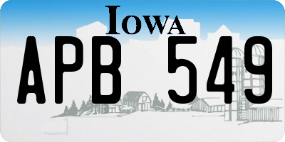 IA license plate APB549
