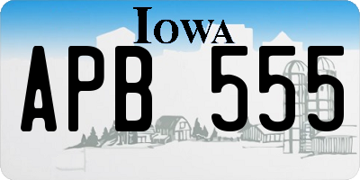 IA license plate APB555
