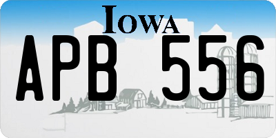 IA license plate APB556