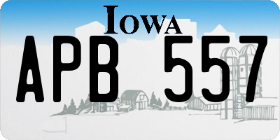 IA license plate APB557