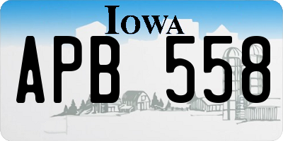 IA license plate APB558
