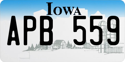IA license plate APB559