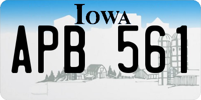 IA license plate APB561