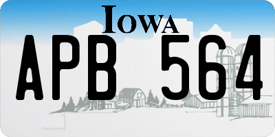 IA license plate APB564