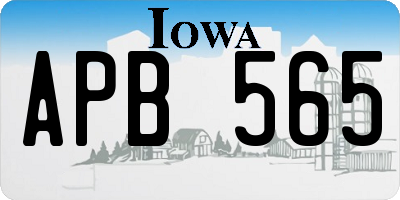 IA license plate APB565