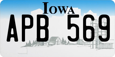 IA license plate APB569