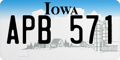 IA license plate APB571