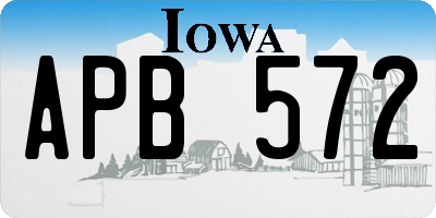 IA license plate APB572