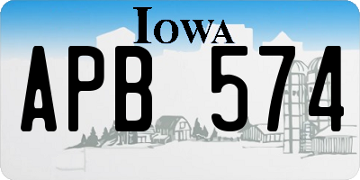 IA license plate APB574