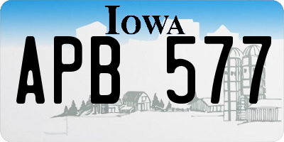 IA license plate APB577